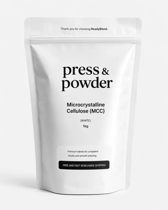 Microcrystalline Cellulose powder, Press & Powder branded bag