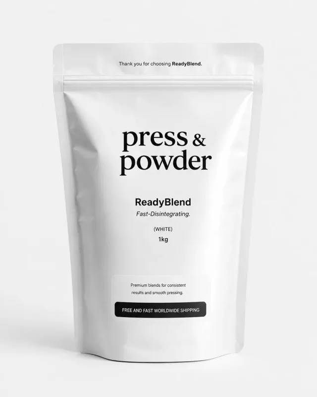 ReadyBlend Fast-Disintegrating powder, Press & Powder branded bag