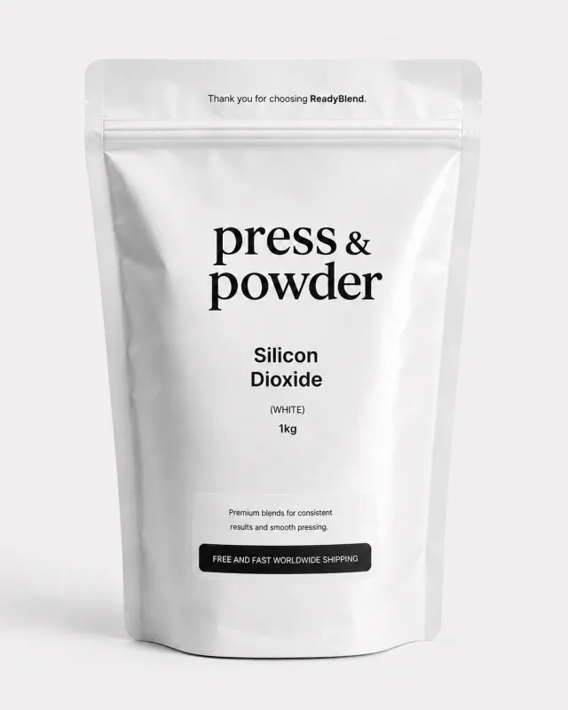 Silicon Dioxide powder, Press & Powder branded bag
